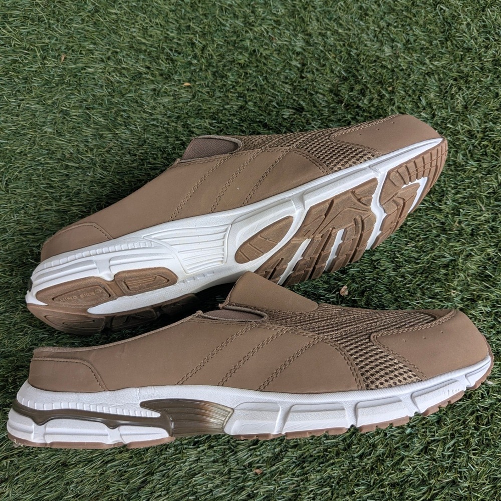KingSize Water UPD LS Slide Mens 14EW Light Brown Mesh Backless Slip On Sneaker - Picture 7 of 8